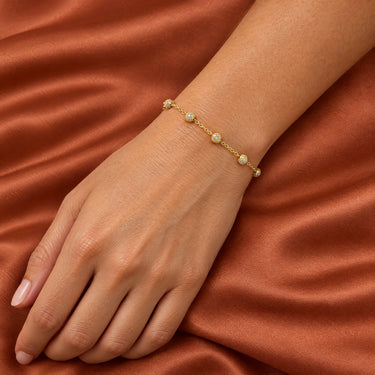 Ilaria Pave Bead Satellite Chain Bracelet