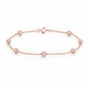 Ilaria Pave Bead Satellite Chain Bracelet - Rose Gold