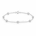 Ilaria Pave Bead Satellite Chain Bracelet - White Gold