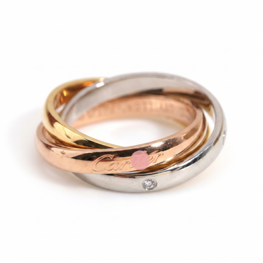 Triple Tone Interlocking Ring
