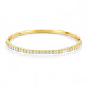 Ines Pave Hinged Oval Bangle Bracelet