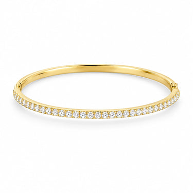 Ines Pave Hinged Oval Bangle Bracelet