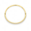 Ines Pave Hinged Oval Bangle Bracelet