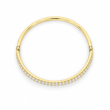 Ines Pave Hinged Oval Bangle Bracelet