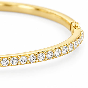 Ines Pave Hinged Oval Bangle Bracelet
