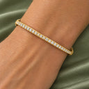 Ines Pave Hinged Oval Bangle Bracelet