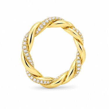 Isolde Braided Pave Twist Ring