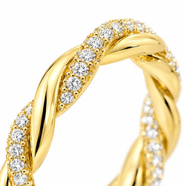 Isolde Braided Pave Twist Ring