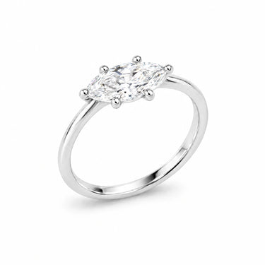 Juliette East West Marquise Ring - White Gold
