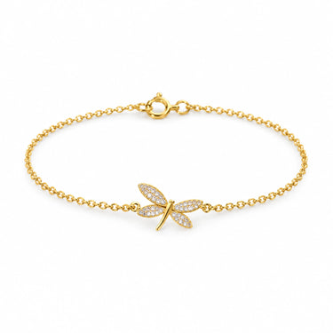 Juno Pave Dragonfly Chain Bracelet