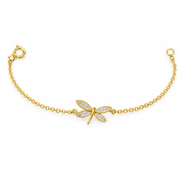 Juno Pave Dragonfly Chain Bracelet