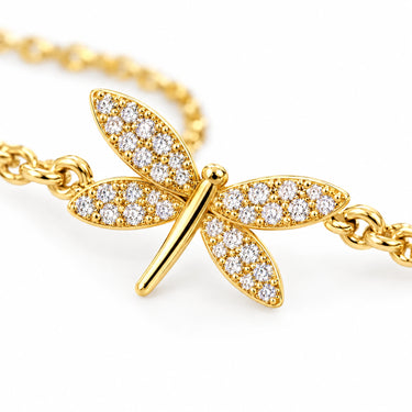 Juno Pave Dragonfly Chain Bracelet