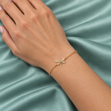 Juno Pave Dragonfly Chain Bracelet