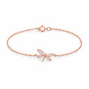 Juno Pave Dragonfly Chain Bracelet - Rose Gold