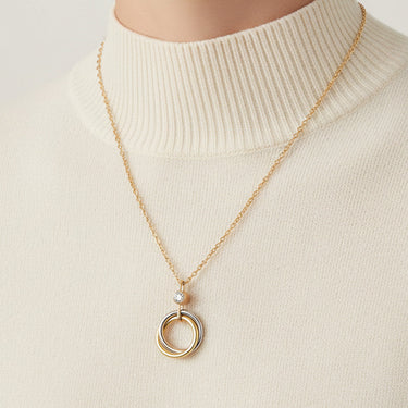 Trinity Interlock Circle Necklace