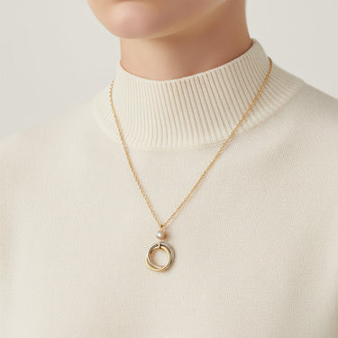 Trinity Interlock Circle Necklace