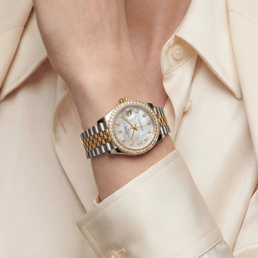 Lady-Datejust Automatic Ladies Watch With Diamond Bezel