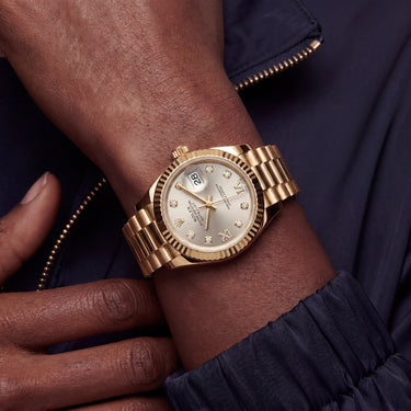 Lady Datejust Automatic Watch With Fluted Bezel And Diamond Markers