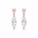 Liana Marquise Drop Earrings - Rose Gold