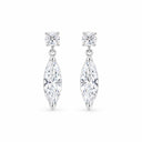 Liana Marquise Drop Earrings - White Gold