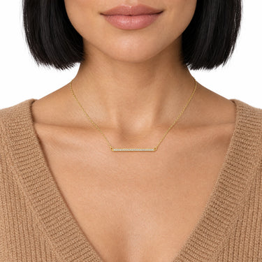 Linea Pave Bar Necklace