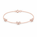Liora Butterfly Station Chain Bracelet - Rose Gold