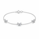 Liora Butterfly Station Chain Bracelet - White Gold