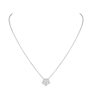 Lotus Openwork Pendant Necklace