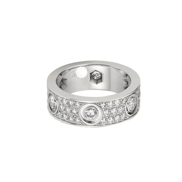 Love 6 Diamonds Paved Ring