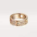 18K Cartier Love Diamond-Paved 6.5mm Ring
