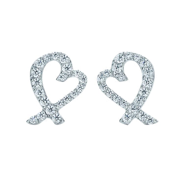 Loving Heart Pave Earrings