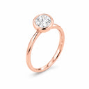 Lucienne Bezel Solitaire Ring - Rose Gold