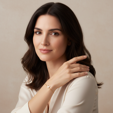 Lucky Alhambra Butterfly Pendant Bracelet