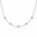 Lumina Bezel Station Necklace - White Gold