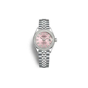 Luxury Automatic Ladies Watch With Diamond Bezel And Pink Dial