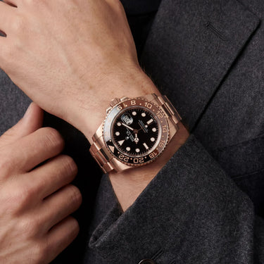 Luxury Dual Time Automatic Men’s Watch With Engraved 24-Hour Bezel
