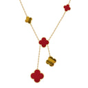 18K Magic Alhambra Six Motifs Carnelian Necklace