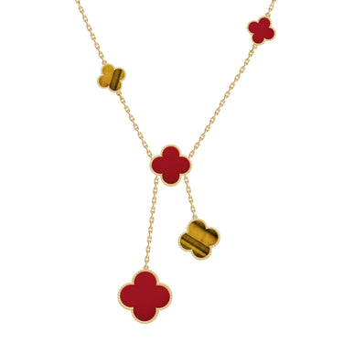 18K Magic Alhambra Six Motifs Carnelian Necklace