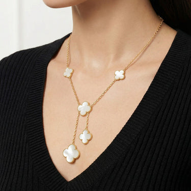 Magic Alhambra Six Motifs Mother Of Pearl Clover Necklace