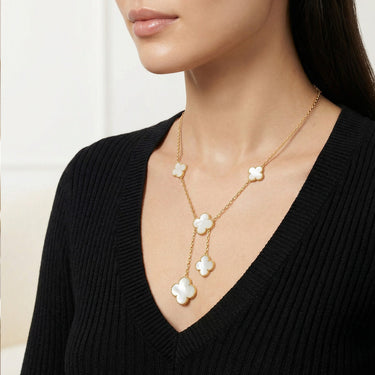 Magic Alhambra Six Motifs Mother Of Pearl Clover Necklace