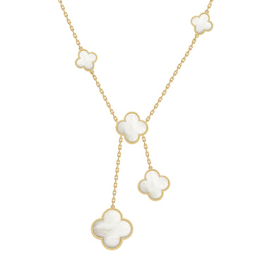 18K Magic Alhambra Six Pearls Motifs Necklace