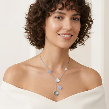 Magic Alhambra Six Motifs Chalcedony Necklace