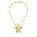 Marea Pave Sea Turtle Pendant Necklace