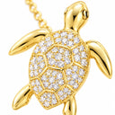 Marea Pave Sea Turtle Pendant Necklace