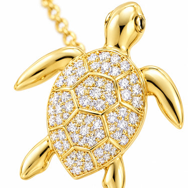Marea Pave Sea Turtle Pendant Necklace