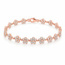 Margot Daisy Flower Link Bracelet - Rose Gold