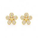 Margot Pave Daisy Stud Earrings