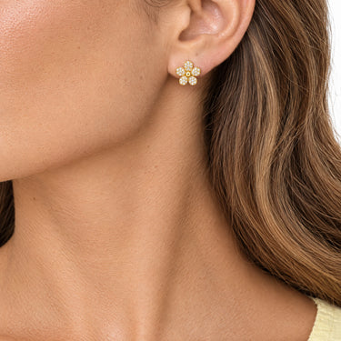Margot Pave Daisy Stud Earrings