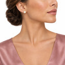 Marisol Pearl Halo Stud Earrings