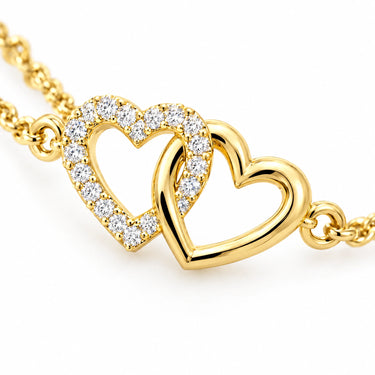 Mila Double Heart Chain Bracelet
